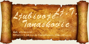 Ljubivoje Tanasković vizit kartica